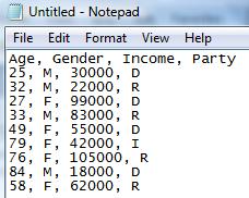 Basic Text File Data Set
